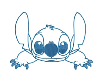 Cute Stitch Embroidery Design, Cartoon Creature Big Eyes Machine Embroidery Pattern, Fun Digital File for Clothes and Kids, Stitch Baby
