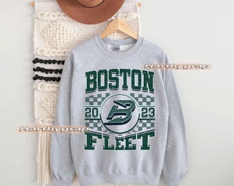 Sudadera vintage de Boston Fleet, camiseta vintage de Fleet, suéter de hockey de Boston para mujer, sudadera de hockey para mujer, sudadera de Fleet