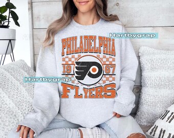 Sweatshirt Philadelphia Flyer, Vintage hockeyshirt Philadelphia, Philadelphia Hockey Crewneck, Jeugdtrui Flyers Hockey, Cadeau hockeyfan