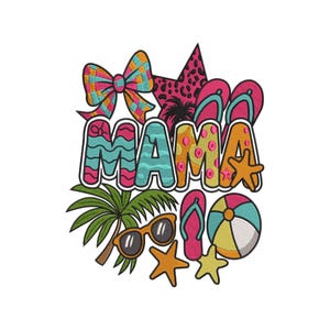 Camping Mama Embroidery Design, Outdoor Tent Campfire Lantern Machine Embroidery Pattern for Hoodie Shirt Tote Digital File