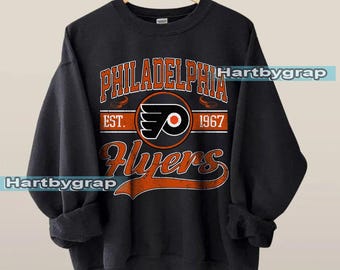 Sweatshirt Philadelphia Flyer, Vintage hockeyshirt Philadelphia, Philadelphia Hockey Crewneck, Jeugdtrui Flyers Hockey, Cadeau hockeyfan