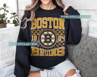 Sudadera Boston Bruin, camiseta vintage de hockey de Boston, jersey de cuello redondo de hockey de Boston, suéter juvenil de hockey de los Bruins, regalo para fanáticos del hockey