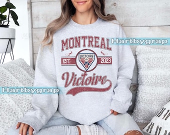 Vintage Montreal Victoire Sweatshirt, Vintage Victoire Shirt, Montreal Hockey Frauen Pullover, Hockey Frauen Sweatshirt, Victoire Sweatshirt