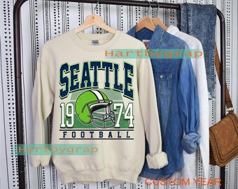 Seattle sweatshirt, Vintage Seattle Football tee, Football shirt,Seattle football shirt , Game day Football,Retro football tee