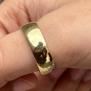Brass Band Ring, Classic Ring, Handmade Rings, Brass Jewellery, Women Rings, Solid Brass Dome Rings, Christmas Jewellery, Promise Rings,