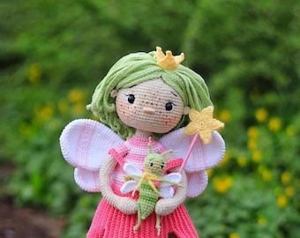 Kayla The Fairy Doll Pattern, Amigurumi Doll Häkelanleitung, Fairy Doll Plushies, Geschenk für Kinder, PDF Pattern