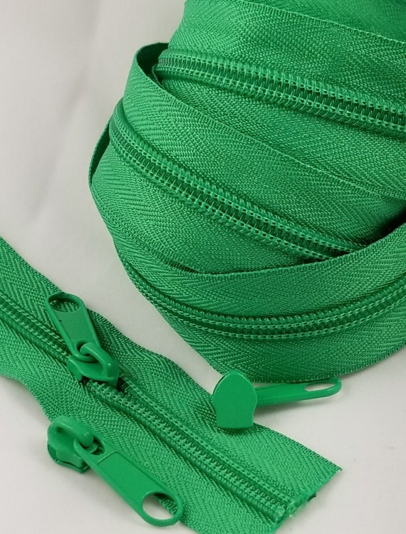 Green 5 zipper by the yard Etsy