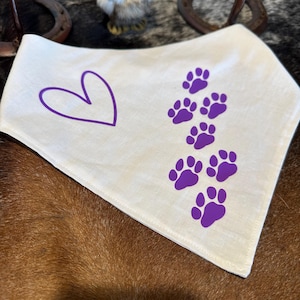 Charming pet apparel, Sporty pet bandanas, Custom Dog Bandanas | Cute Bandanas, Cat,  All Occasions  Heart & Paw Print, Puppy love, Cat love
