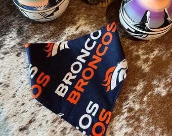 Broncos Pet Bandana, Adjustable Dog/Cat Neckwear