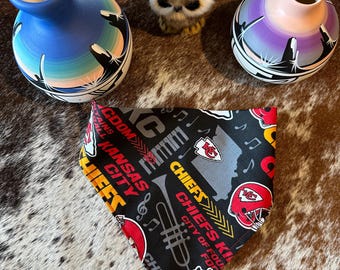 Kansas City Chiefs Pet Bandana, Handmade Dog/Cat Neckwear