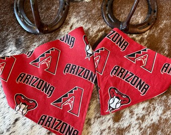 Handmade Arizona Diamondbacks Pet Bandana, Baseball Fan Gear