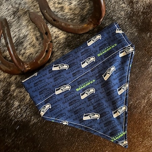 Paws-itively Loud & Proud! Seattle Seahawks Pet Bandana - Handmade for Spirited Pets, accessories,  unique pet wear, sporty bandana