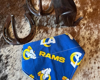 LA Rams Pet Bandana, Snap Fastener, Dog/Cat Neckwear