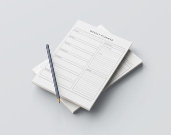 Printable Weekly Planner Template: Minimalist Undated Schedule (Digital Download A4/A5/Letter/Half Letter)
