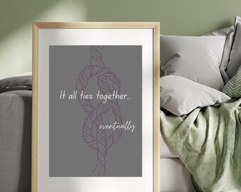 Inspirational Quote Print: Minimalist Wall Art, Custom Colors (Digital Download)