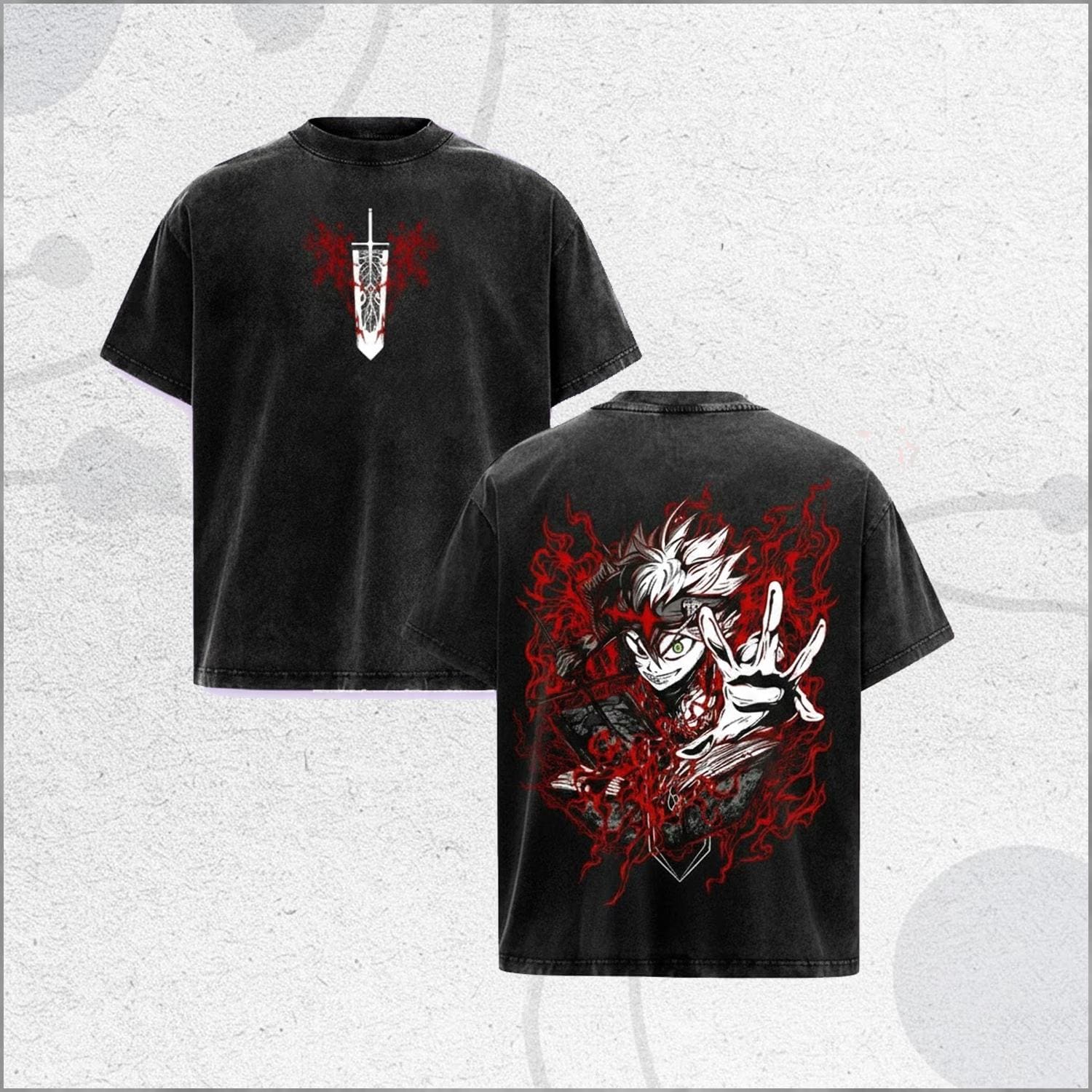T-shirt Anime Black Clover - Asta & Yuno - Taille Unique Unisexe Adulte - Neuf Avec étiquettes