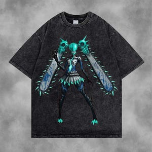 T-shirt Chainsaw Man Reze | Impressions 3D Manga - Polyester Élastique - Unisexe - Cadeau Fan Anime - 5