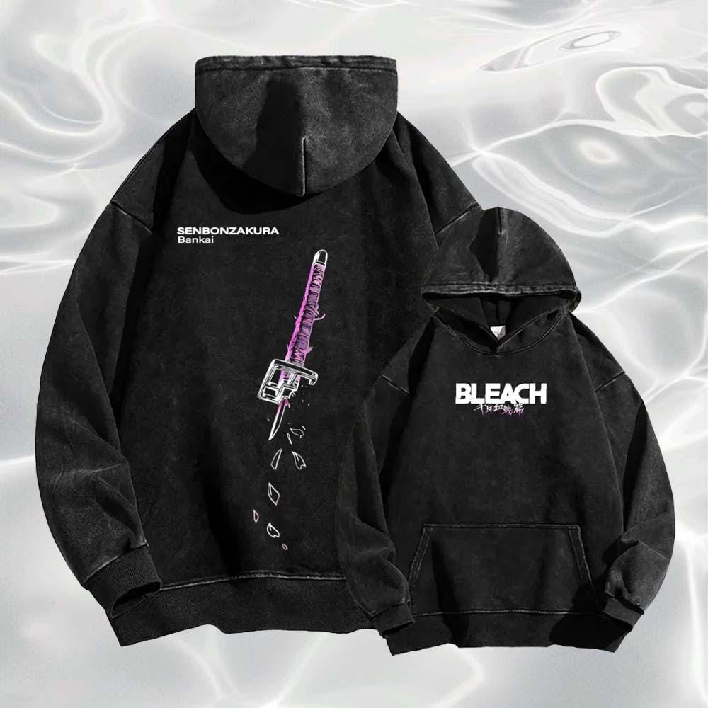 Vêtement Fandom Sweat Bleach Crâne Gouttes Sang - Vêtement Manga Vêtement Fandom Sweat Bleach Crâne Gouttes Sang - Vêtement Manga