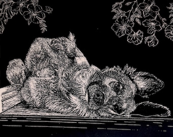 Custom Pet Portraits | Personalized art |Dog scratch art | Cat scratch art | Unique Home Decor | Perfect Birthday/Holiday Gift