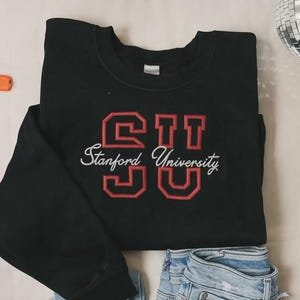 Custom Embroidered University Sweatshirt - Personalized College Apparel - Graduation Custom Shirt