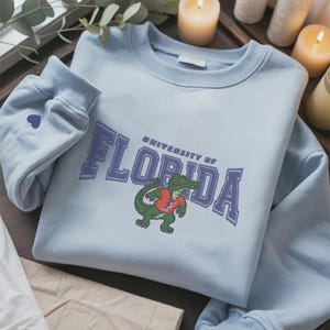Florida Gators Embroidered Fleece Hoodie - University Alumni Gift - Personalized Sweater