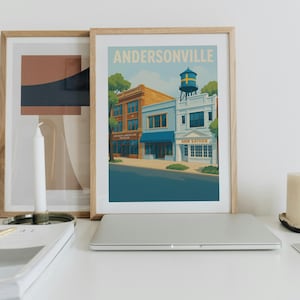 Digital art print of Andersonville neighborhood poster - Chicago, Illinois