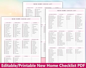 New Home Checklist & Moving Planner: Printable PDF Guide