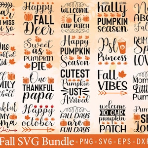 Fall SVG Bundle,Autumn svg bundle, Fall SVG, Fall Sign,Autumn Bundle Svg, Cut File Cricut,PNG Autumn Svg, Thanksgiving Svg, Fall Svg Designs