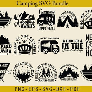 Camping svg bundle,Camping adventure shirts,Camper Life Png, Camping Bundle, Camping Graphics, Adventure Files, Wild Soul,Vacation Shirt svg