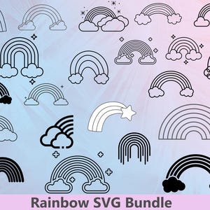 Rainbow SVG Bundle: Cricut & Silhouette Cut Files (Digital Download