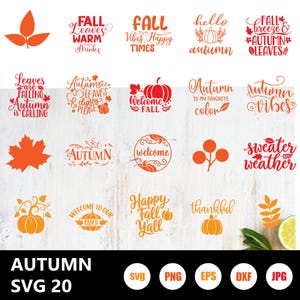 Autumn svg bundle,Fall SVG, Fall SVG Bundle, Fall Sign,Autumn Bundle Svg, Cut File Cricut,PNG Autumn Svg, Thanksgiving Svg, Fall Svg Designs