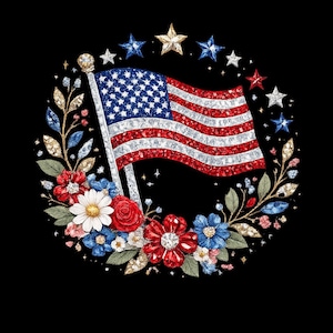 Rhinestone Flag Bag - Etsy display picture 1