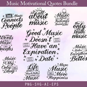 Music Motivational Quotes Svg Bundle,music motivational quote decor,Music Lover Svg Bundle,Music Svg Bundle, Musical Svg, Music Lover Shirts