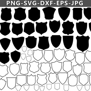 75 fichiers SVG de bouclier, fichiers coupés Silhouette de bouclier, fichiers vectoriels de bouclier, vecteur de Badge de bouclier, clipart de bouclier, lot de svg contour de bouclier, svg de bouclier