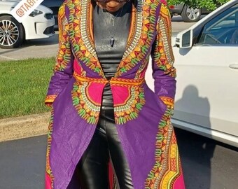 African Print/Ankara/Dashiki /Angelina Long Coat