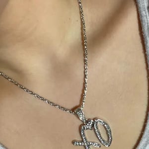 Silver XO Pendant Necklace THE WEEKND