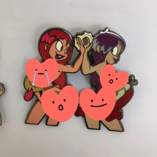 Anime waifu pin duo