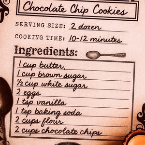 Vintage Gothic Printable Recipe Pages