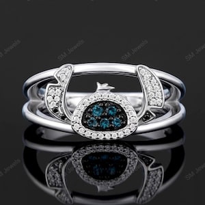 Lilo & Stitch London Blå Topas, CZ Diamantring Sterlingsilver bild 1