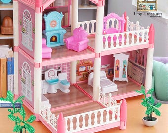 Miniaturhaus-Bausatz Villa – Puppenhaus-Miniatur Aus Holz, Mit Möbeln, Niedliches Deko-Haus Für Teenager & Erwachsene