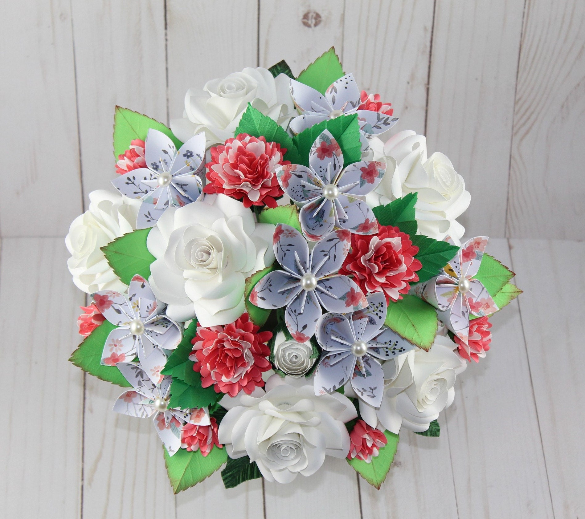 Papierblumenstrauß / Origami Blumenstrauß / Hochzeitsstrauß / | Etsy