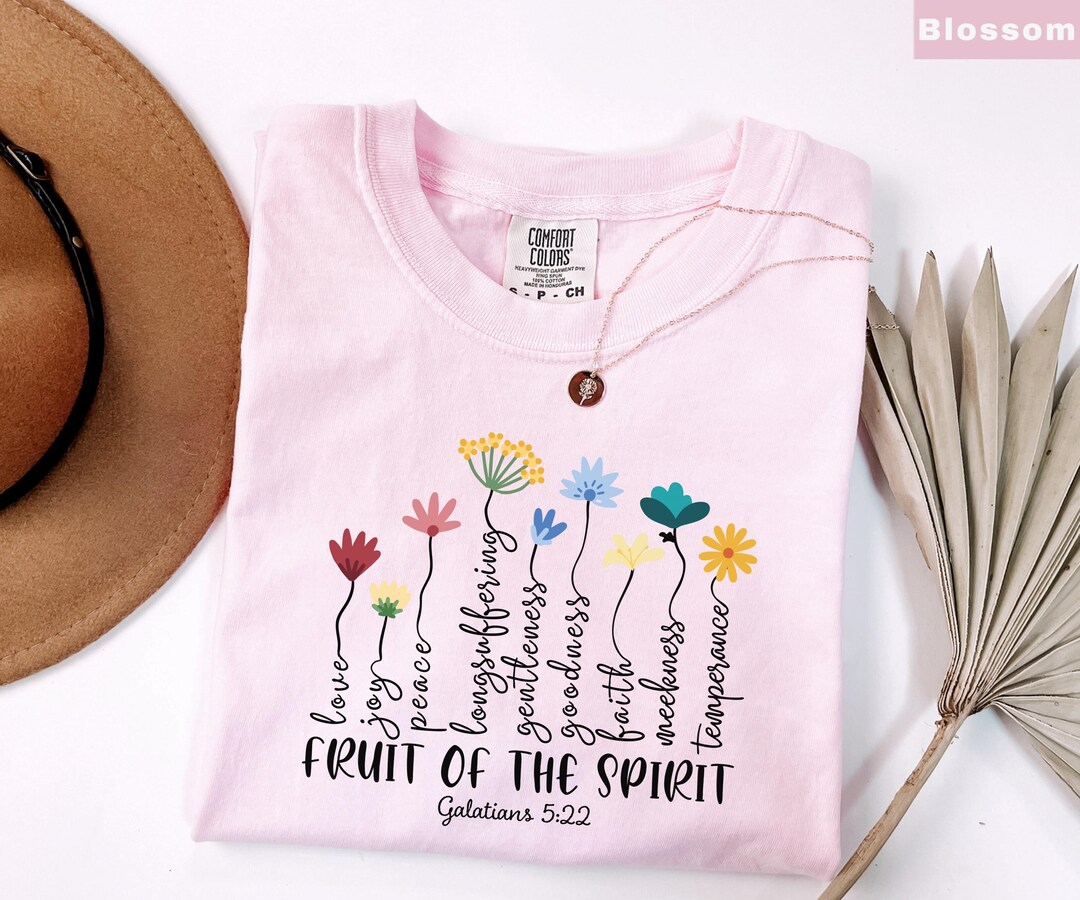 Fruit of the Spirit Shirt, Floral Christian Shirt, Bible Verse Shirt ...