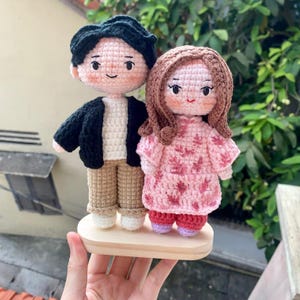 Paar Puppe, Benutzerdefinierte paar Häkelpuppe, Paar Porträt Puppe, Hochzeitsgeschenk häkeln, Geburtstagsgeschenk häkeln, Puppe vom Foto gehäkelt