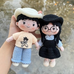 Muñecos de ganchillo para parejas, Muñecos de ganchillo personalizados para parejas, 2 muñecos de ganchillo personalizados, Regalo de aniversario, Regalo para parejas