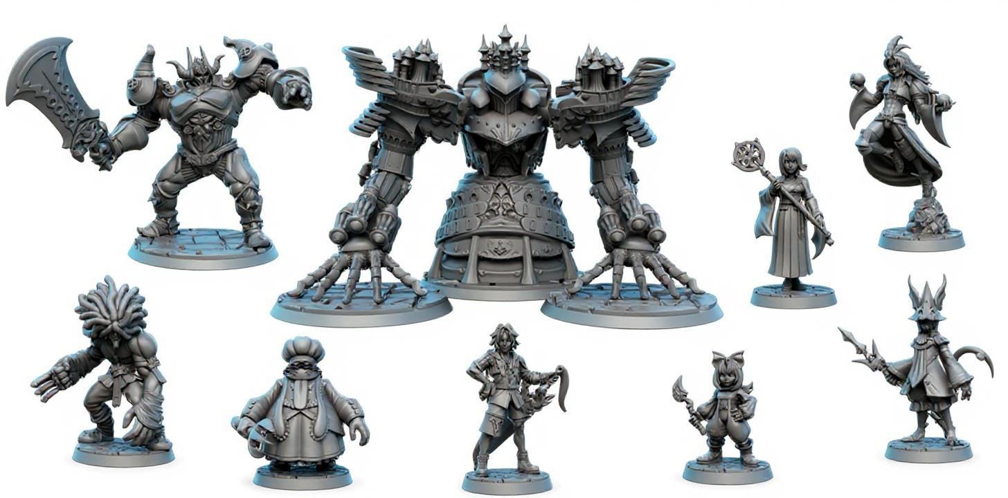 STL 3D Pack JRPG Classic, Dragon Quest, Octopath Traveler, Final Fantasy | Dnd, Tabletop, RPG, Path Finder, Miniature