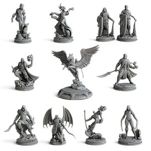 STL 3D Pack Specialists of The Golden Griffins| Dnd, Tabletop, RPG, Path Finder, Miniature