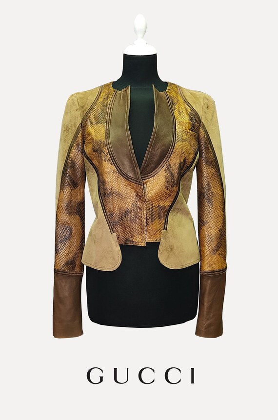 Gucci Suede & Python Leather Jacket | Tom Ford Er… - image 2