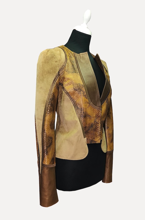Gucci Suede & Python Leather Jacket | Tom Ford Er… - image 3