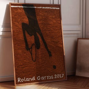 Roland Garros 2013, Minimal Tennis Poster, Modern French Open Art, Yellow Abstract Art, Grand Slam Decor, Tennis Wall Art, Digital Download
