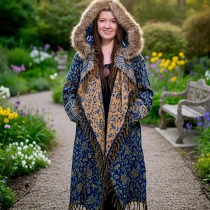 We are trying something new! First, this is our Teal Paisley Hooded Fringe Coat Festival Cloak, Wizard Jacket, Customer Fav.. pls read on!